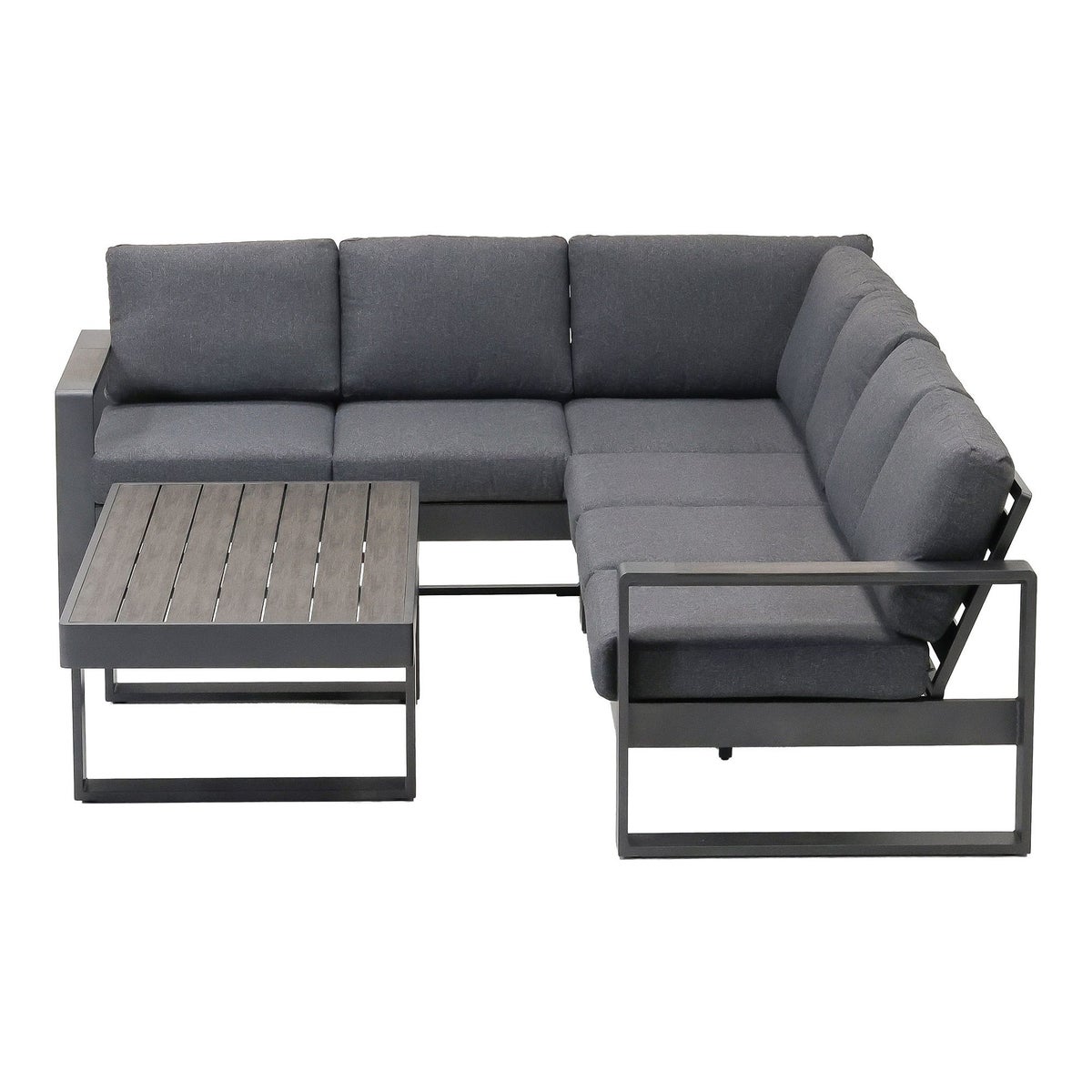 Loungeset Malviza - Antraciet - 6-zits